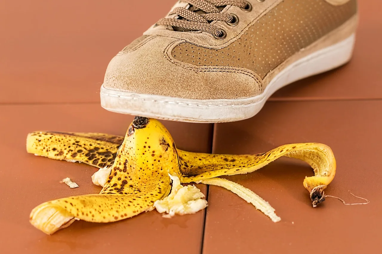 slip up, danger, careless, slippery, accident, risk, banana skin, hazard, peel, dangerous, foot, fall, safety, injury, mistake, shoe, be careful, unexpected, tripping, misstep, take care, insurance, oops, orange shoes, orange safety, orange care, orange banana, accident, accident, accident, risk, risk, risk, risk, risk, hazard, safety, safety, safety, injury, mistake, mistake, mistake, mistake, insurance, insurance, insurance, insurance. Competitor research mistakes and how to correct them