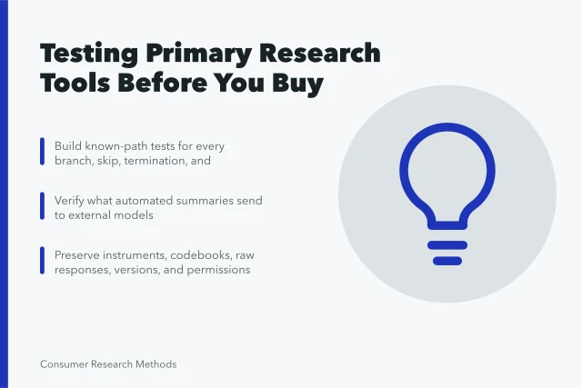 Checklist for evaluating primary market research platforms before purchase. Primary market research tools, reviewed without the sales pitch